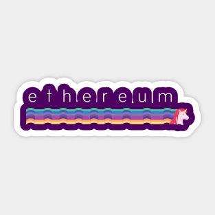 Ethereum unicorn Sticker